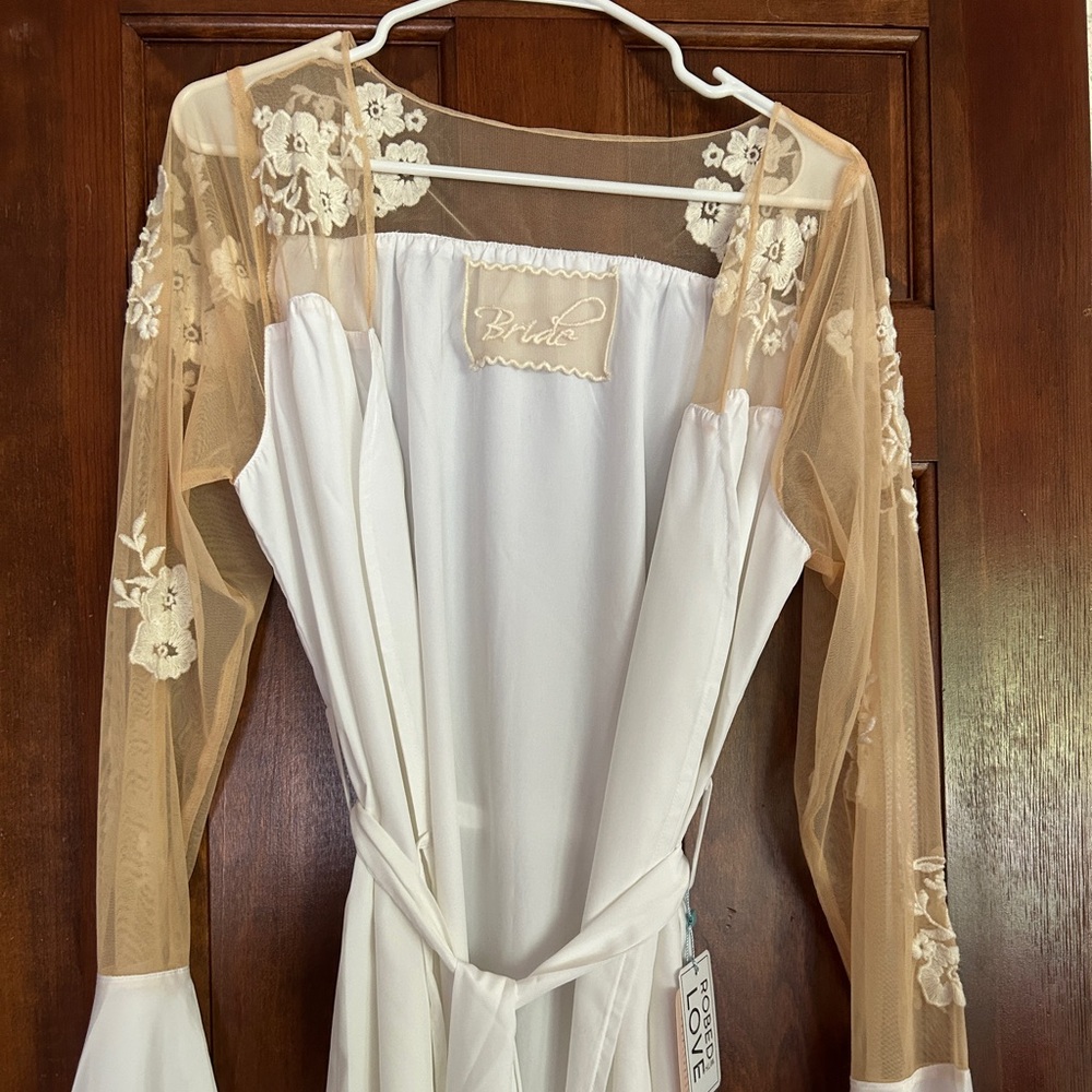 Robed with Love white bridal robe